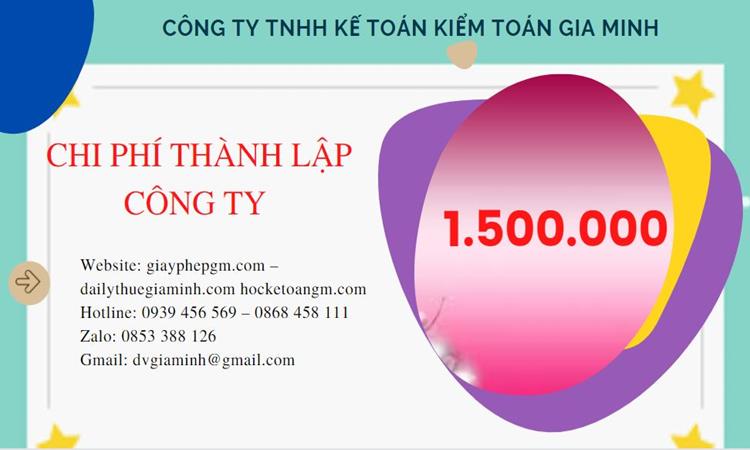Bảng giá thành lập doanh nghiệp trọn gói tại Điện Biên
