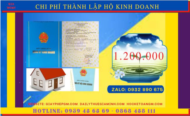 DỊCH VỤ THÀNH LẬP HỘ KINH DOANH CÁ THỂ UY TÍN TẠI HUYỆN VĂN LÂM 5 Bảng giá thành lập hộ kinh doanh cá thể uy tín tại Huyện Văn Lâm