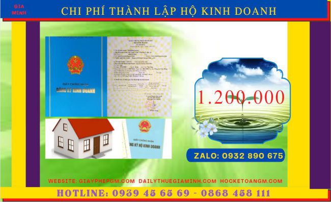 Bảng giá thành lập hộ kinh doanh cá thể uy tín tại Quận Tây Hồ