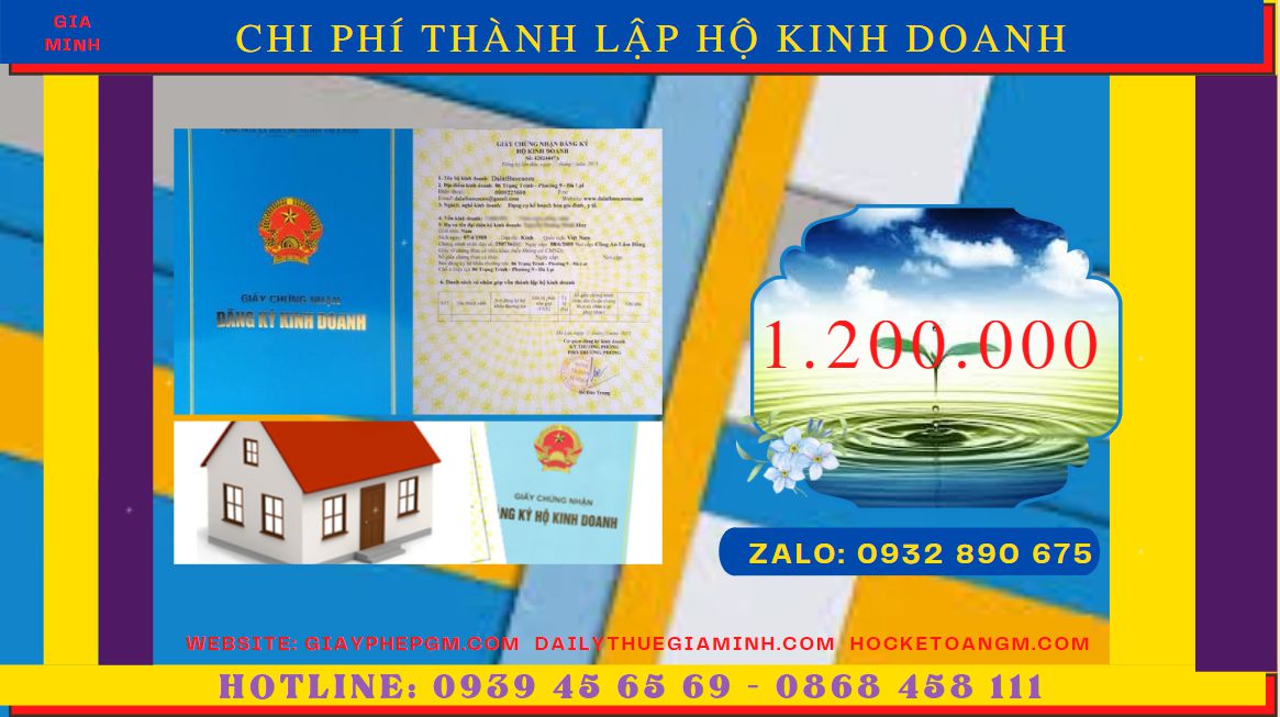 DỊCH VỤ THÀNH LẬP HỘ KINH DOANH CÁ THỂ UY TÍN TẠI THỊ XÃ DUY TIÊN 5 Bảng giá thành lập hộ kinh doanh cá thể uy tín tại Thị Xã Duy Tiên