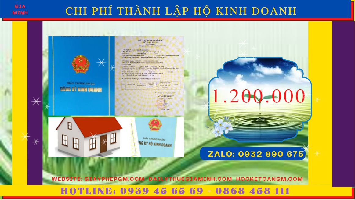 Bảng giá thành lập hộ kinh doanh cá thể uy tín tại TP Hải Phòng