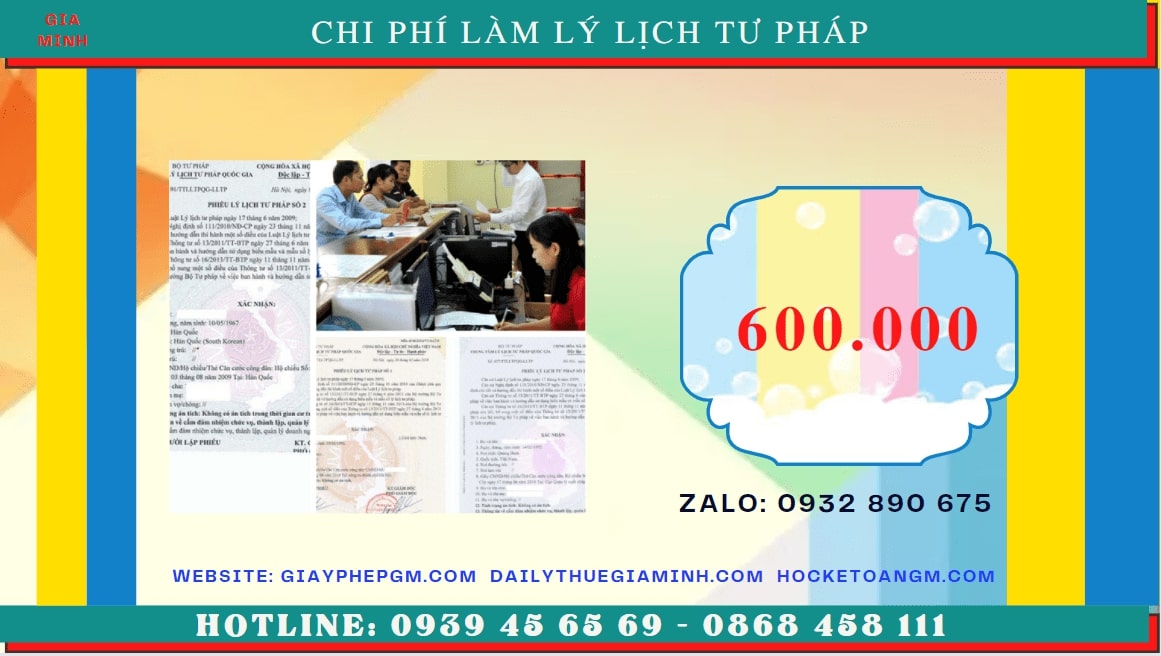 Chi phí dịch vụ làm lý lịch tư pháp uy tín tại Kiên Giang