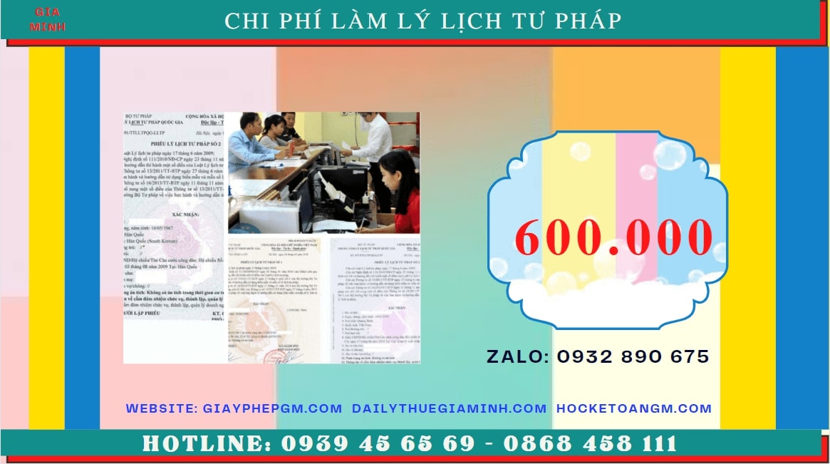 Chi phí Làm lý lịch tư pháp ở đâu Tây Ninh?
