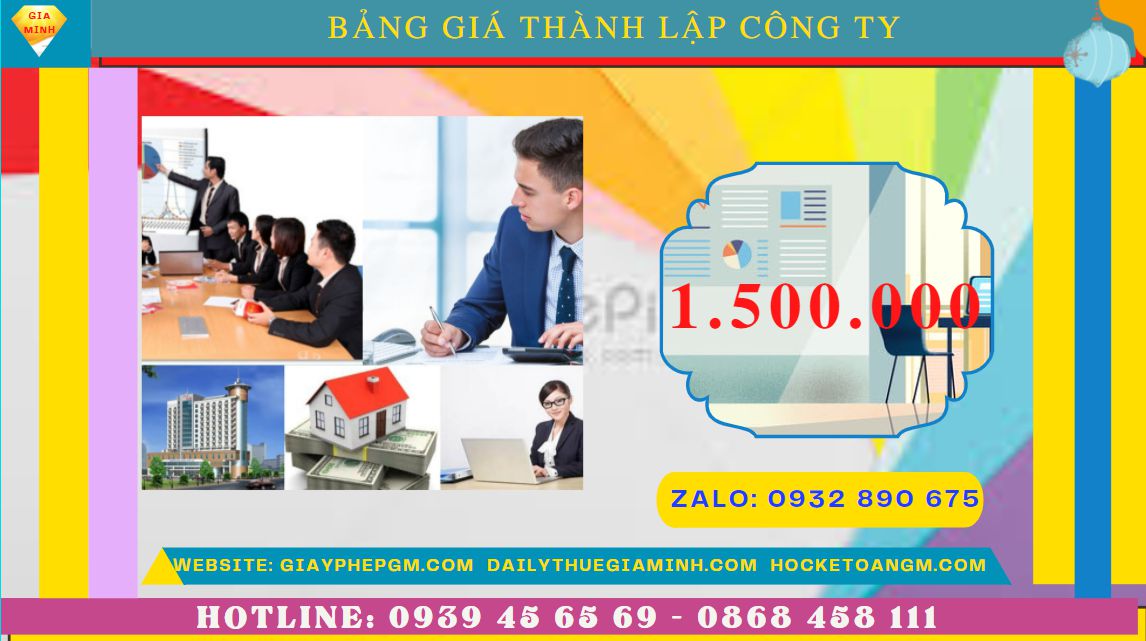 Chi phí thành lập công ty đóng gói bao bì tại Bạc Liêu