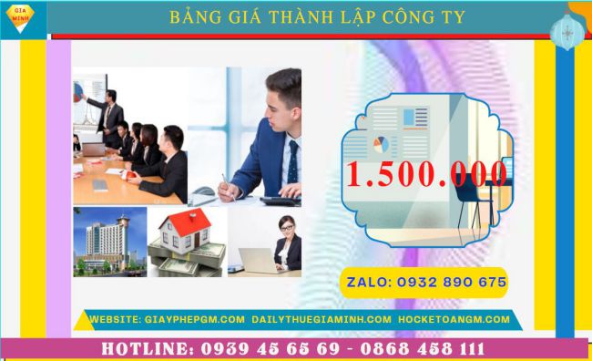 Chi phí thành lập công ty đóng gói bao bì tại Ninh Bình