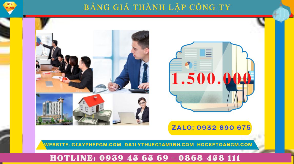 Chi phí thành lập công ty đóng gói bao bì tại Thái Bình