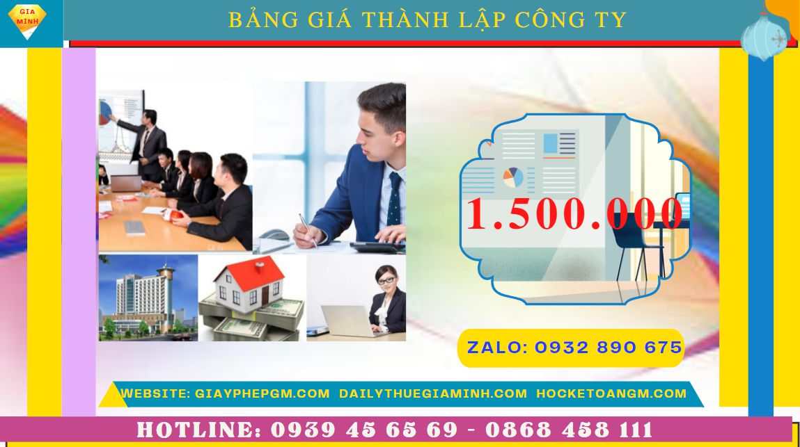 Chi phí thành lập công ty đóng gói bao bì tại Vĩnh Phúc