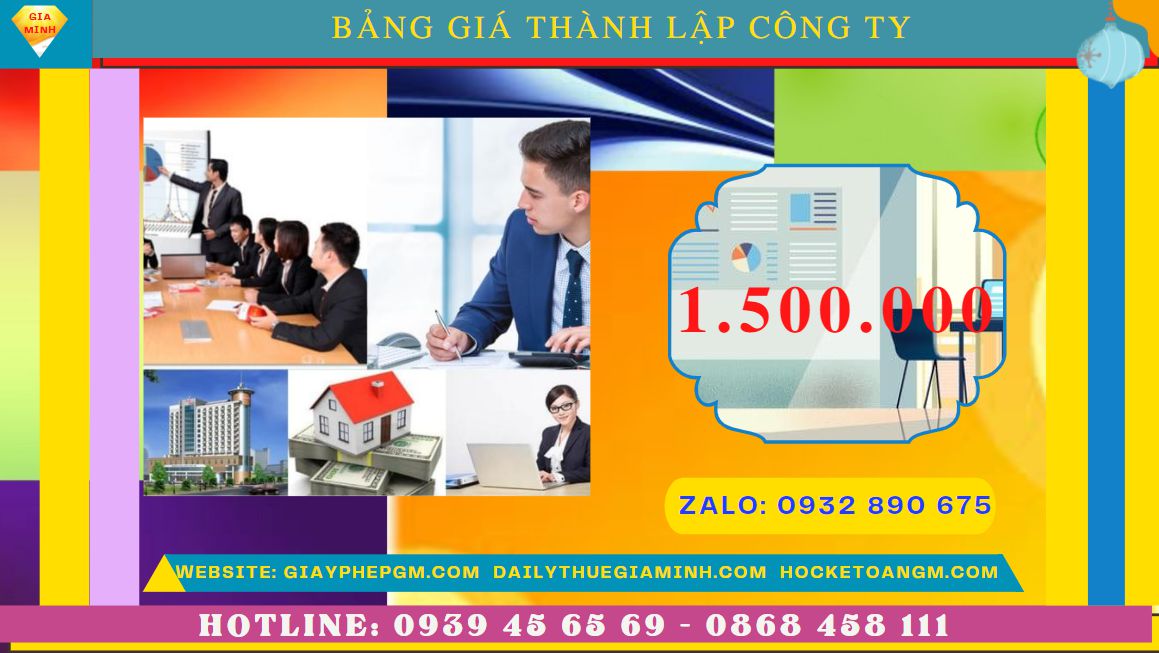 DỊCH VỤ THÀNH LẬP DOANH NGHIỆP A-Z TRỌN GÓI TẠI HUYỆN KHOÁI CHÂU 5 Chi phí thành lập doanh nghiệp nhanh Huyện Khoái Châu