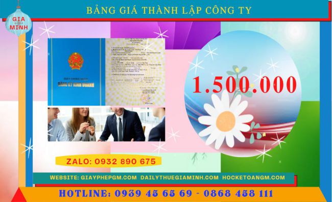 DỊCH VỤ THÀNH LẬP DOANH NGHIỆP A-Z TRỌN GÓI TẠI LAI CHÂU 5 Chi phí thành lập doanh nghiệp nhanh Lai Châu