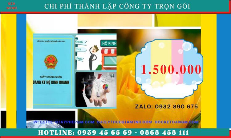 DỊCH VỤ THÀNH LẬP DOANH NGHIỆP TẠI CAO BẰNG 5 Chi phí thành lập doanh nghiệp tại Cao Bằng