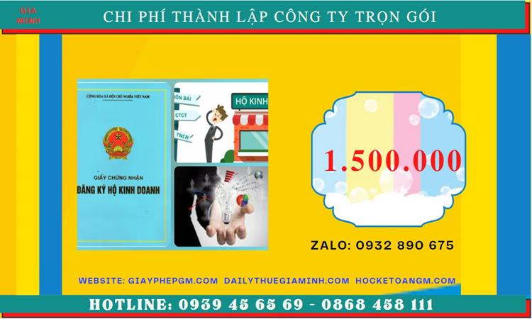 DỊCH VỤ THÀNH LẬP DOANH NGHIỆP TẠI HUYỆN THƯỜNG TÍN HÀ NỘI 5 Chi phí thành lập doanh nghiệp tại Huyện Thường Tín - Hà Nội