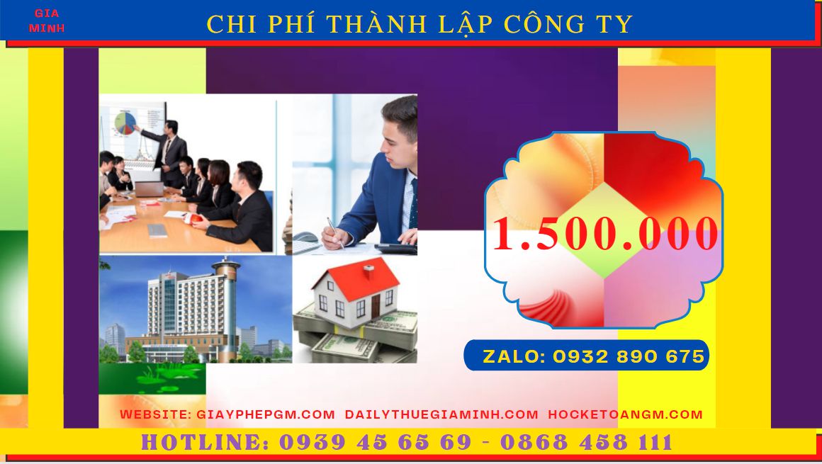DỊCH VỤ THÀNH LẬP DOANH NGHIỆP A-Z TRỌN GÓI TẠI HUYỆN CHƯƠNG MỸ 5 Chi phí thành lập doanh nghiệp tại Huyện Chương Mỹ