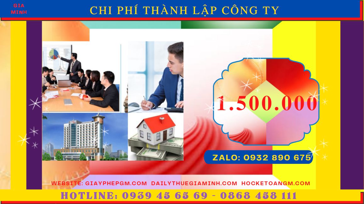 DỊCH VỤ THÀNH LẬP DOANH NGHIỆP A-Z TRỌN GÓI TẠI HUYỆN ỨNG HÒA 5 Chi phí thành lập doanh nghiệp tại Huyện Ứng Hòa