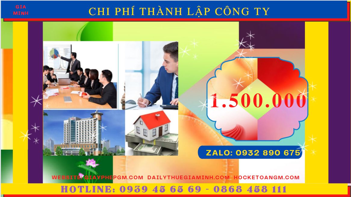 Dịch vụ thành lập doanh nghiệp a-z trọn gói tại Thành Phố Hồ Chí Minh 5 Chi phí thành lập doanh nghiệp tại Thành Phố Hồ Chí Minh