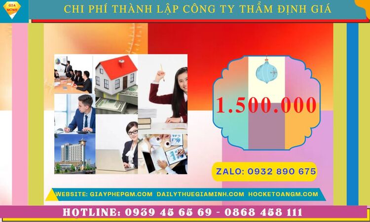 Chi phí thành lập doanh nghiệp thẩm định giá tại Bà Rịa Vũng Tàu