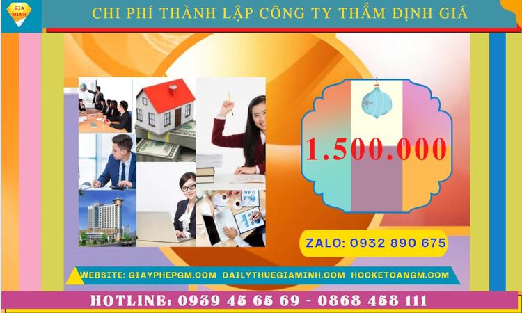 Chi phí thành lập doanh nghiệp thẩm định giá tại Bắc Giang