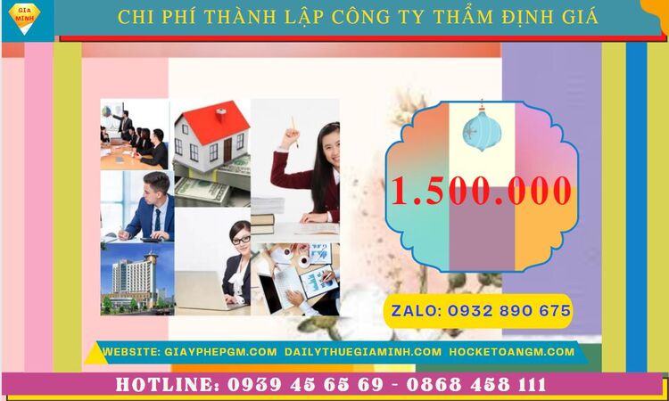 Chi phí thành lập doanh nghiệp thẩm định giá tại Bắc Ninh