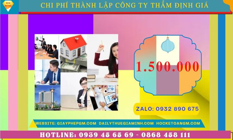 Chi phí thành lập doanh nghiệp thẩm định giá tại Bình Dương