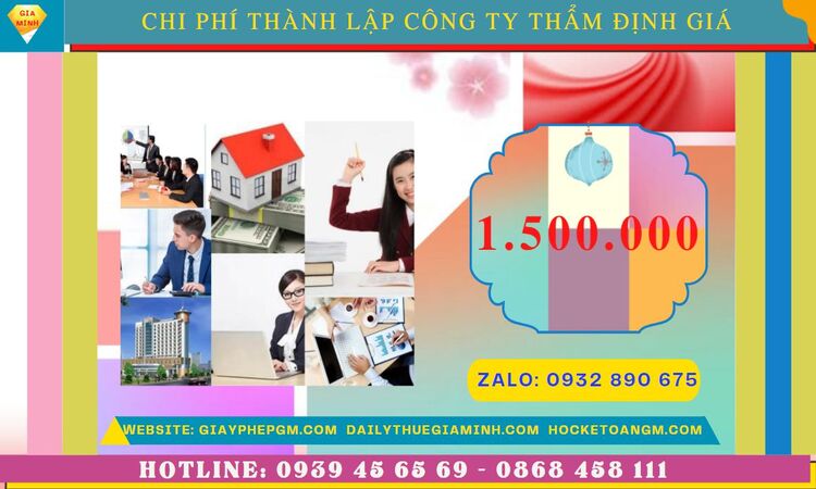 Chi phí thành lập doanh nghiệp thẩm định giá tại Bình Phước