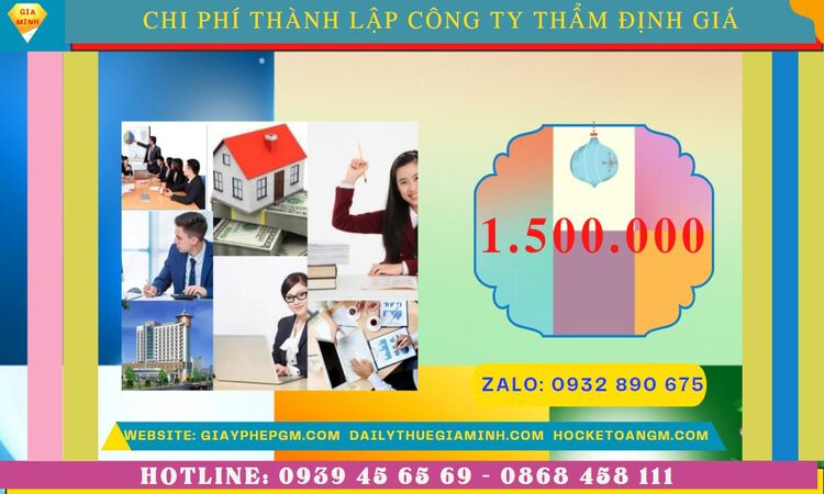 THÀNH LẬP CÔNG TY THẨM ĐỊNH GIÁ TẠI ĐẮK NÔNG 5 Chi phí thành lập doanh nghiệp thẩm định giá tại Đắk Nông