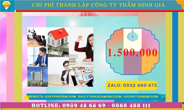Chi phí thành lập doanh nghiệp thẩm định giá tại Gia Lai