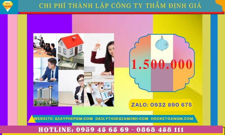 Chi phí thành lập doanh nghiệp thẩm định giá tại Kiên Giang