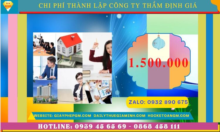 Chi phí thành lập doanh nghiệp thẩm định giá tại Kon Tum