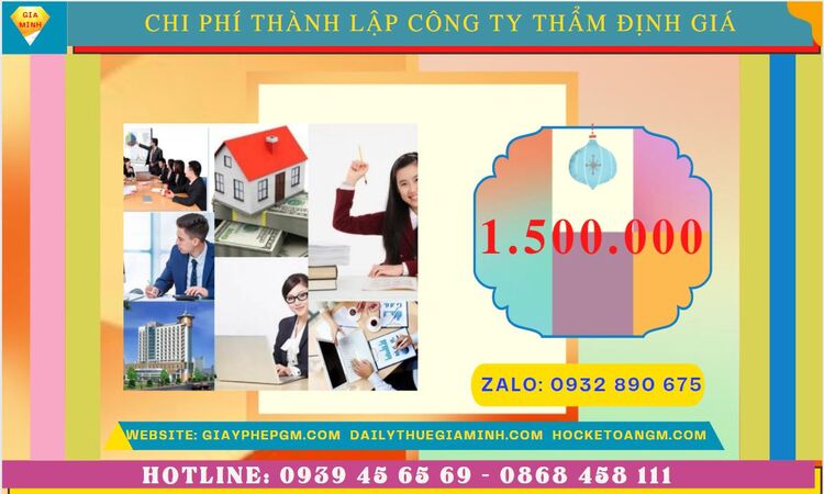 Chi phí thành lập doanh nghiệp thẩm định giá tại Lâm Đồng