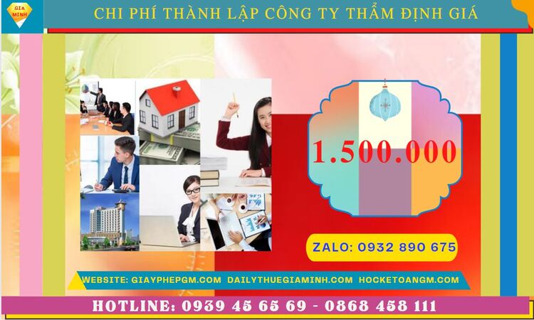 Chi phí thành lập doanh nghiệp thẩm định giá tại Long An