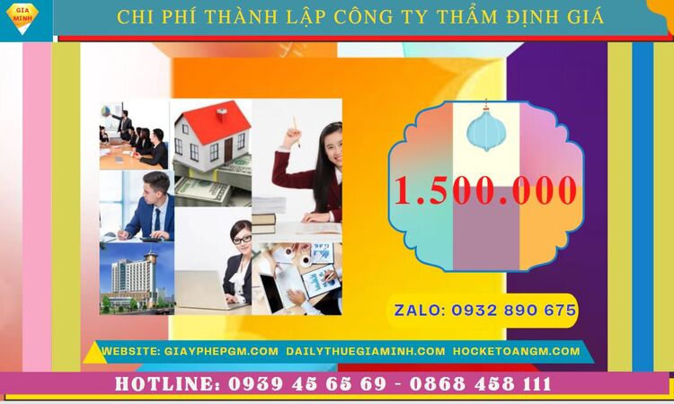 Chi phí thành lập doanh nghiệp thẩm định giá tại Phú Thọ