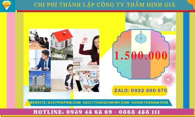 Chi phí thành lập doanh nghiệp thẩm định giá tại Quảng Ninh