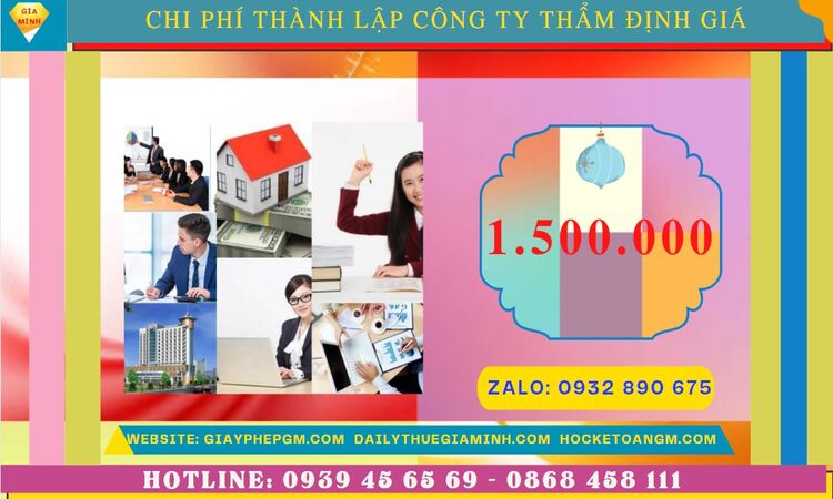 Chi phí thành lập doanh nghiệp thẩm định giá tại Tây Ninh