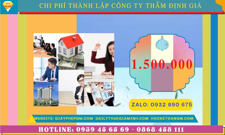 THÀNH LẬP CÔNG TY THẨM ĐỊNH GIÁ TẠI THÀNH PHỐ CẦN THƠ 5 Chi phí thành lập doanh nghiệp thẩm định giá tại Thành Phố Cần Thơ