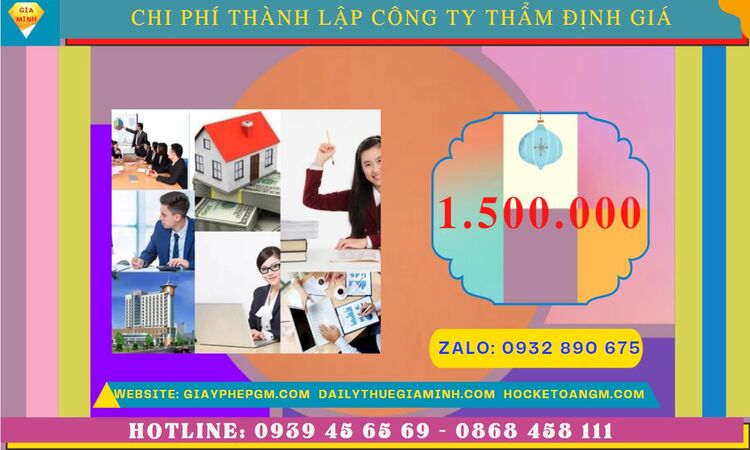 Chi phí thành lập doanh nghiệp thẩm định giá tại Thành Phố Hà Nội