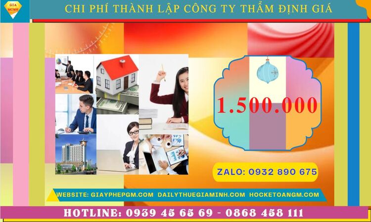 Chi phí thành lập doanh nghiệp thẩm định giá tại Tiền Giang