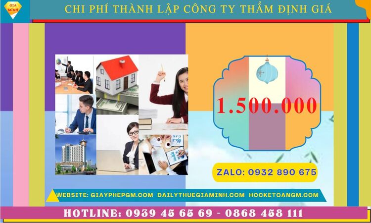 Chi phí thành lập doanh nghiệp thẩm định giá tại Ninh Kiều