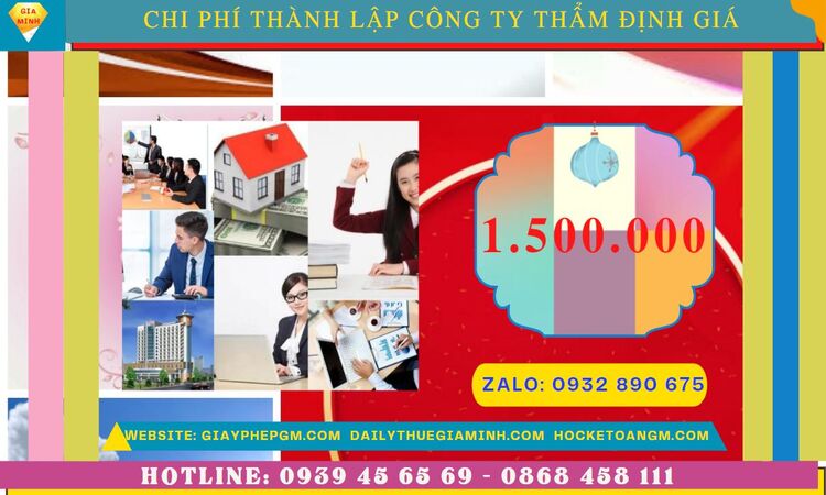 Chi phí thành lập doanh nghiệp thẩm định giá tại TP Hồ Chí Minh