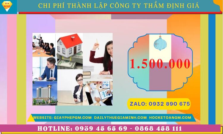 Chi phí thành lập doanh nghiệp thẩm định giá tại Tuyên Quang