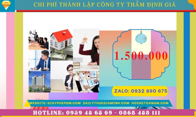 Chi phí thành lập doanh nghiệp thẩm định giá tại Vũng Tàu