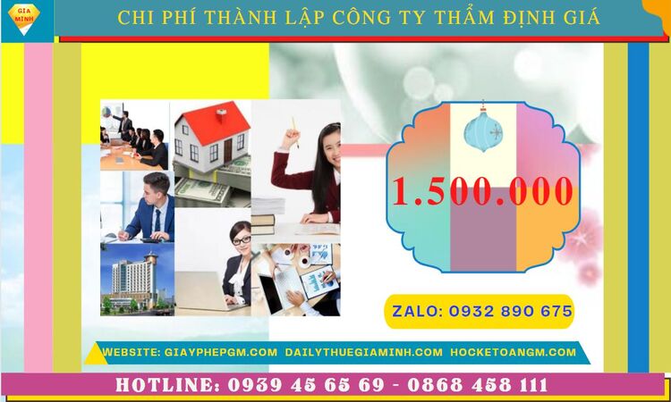 Chi phí thành lập doanh nghiệp thẩm định giá tại Yên Bái