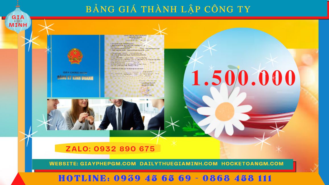 DỊCH VỤ THÀNH LẬP CÔNG TY TRỌN GÓI CHUYÊN NGHIỆP NHẤT GIA LAI 5 Chi phí thành lập doanh nghiệp uy tín nhất tại Gia Lai