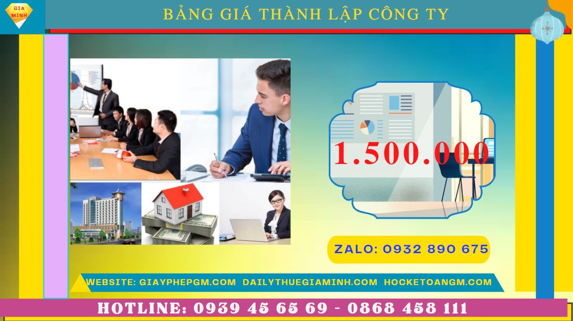 Chi phí thành lập doanh nghiệp uy tín nhất tại Huyện Bình Lục