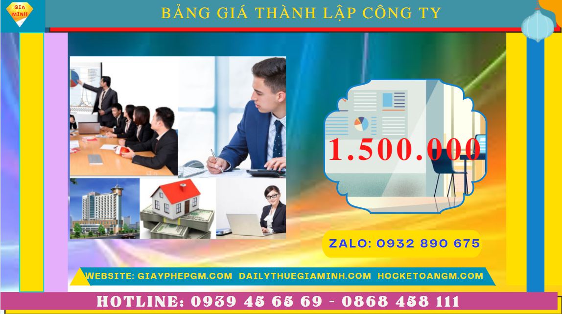 Chi phí thành lập doanh nghiệp uy tín nhất tại Huyện Kim Bảng