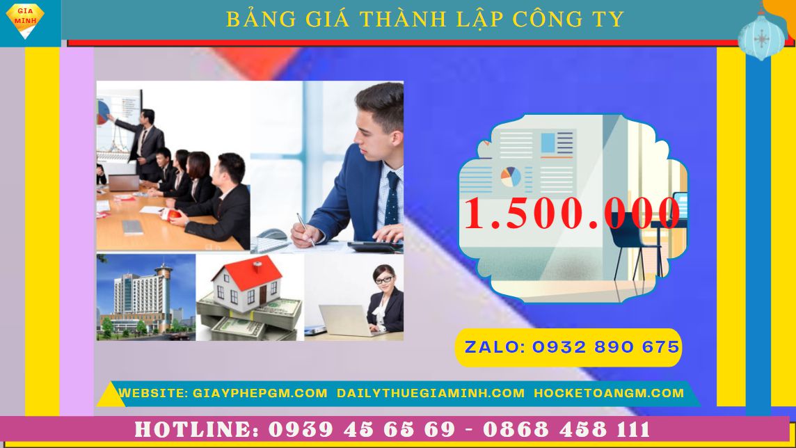 Chi phí thành lập doanh nghiệp uy tín nhất tại Huyện Tiên Lữ