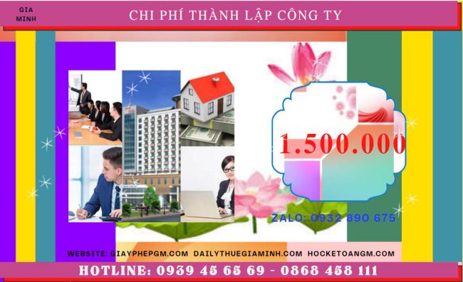 DỊCH VỤ THÀNH LẬP CÔNG TY TRỌN GÓI CHUYÊN NGHIỆP NHẤT HUYỆN TỪ LIÊM 5 Chi phí thành lập doanh nghiệp uy tín nhất tại Huyện Từ Liêm