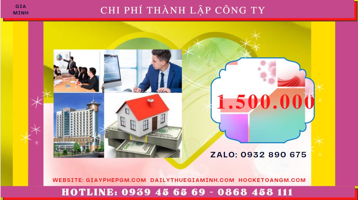 Chi phí thành lập doanh nghiệp uy tín nhất tại Quận Tân Bình