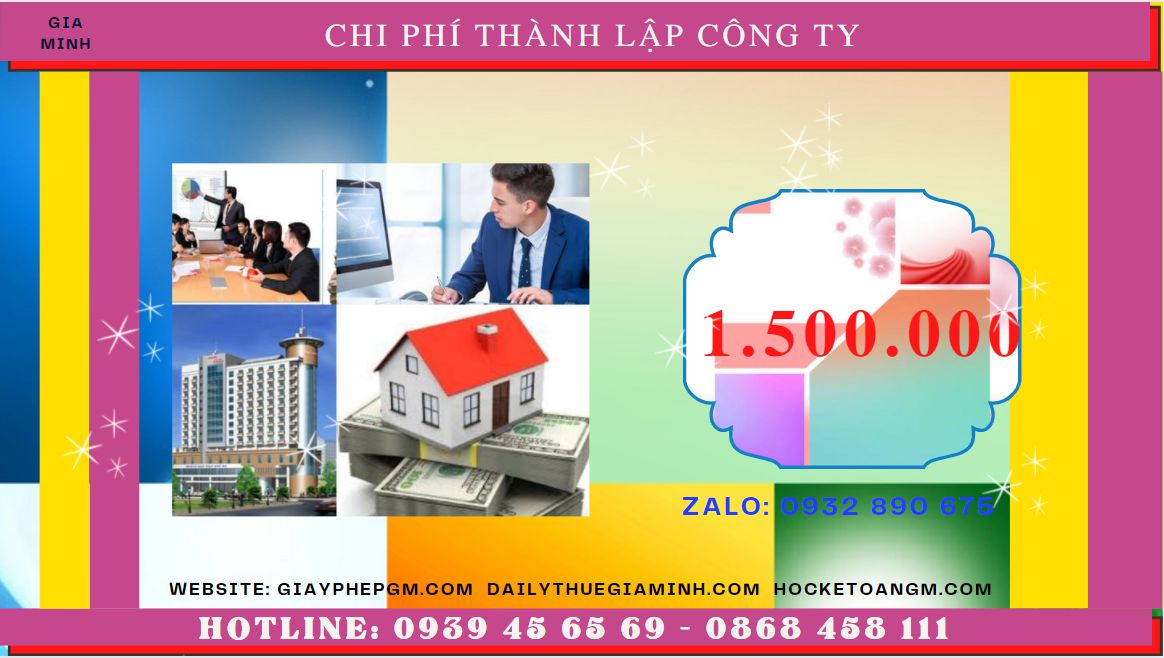 Chi phí thành lập doanh nghiệp uy tín nhất tại Thành phố Bắc Giang
