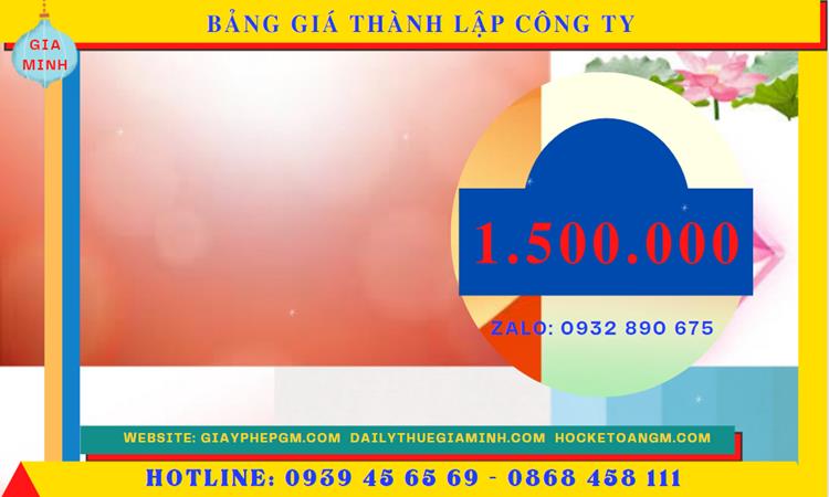 Chi phí thành lập doanh nghiệp uy tín tại Huyện Ân Thi