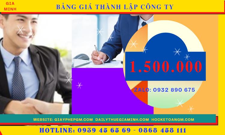 Chi phí thành lập doanh nghiệp uy tín tại Huyện Khoái Châu