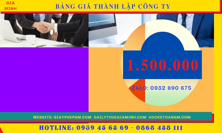 Chi phí thành lập doanh nghiệp uy tín tại Huyện Lý Nhân